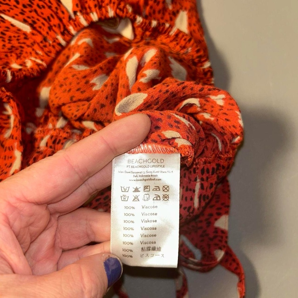 BEACHGOLD Red and White Midi Dress - Picture 8 of 9
